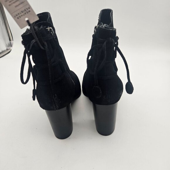 Vionic Ronnie Black Suede Block Heel Ankle Boot Bootie Womens Sz 8.5 NEW - Picture 6 of 10